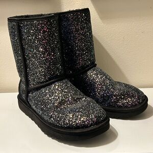 Multicolor Black Sparkle UGG Boots size 8